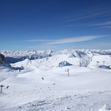 Panorama retenue Pierres Blanches Montchavin - Les Coches